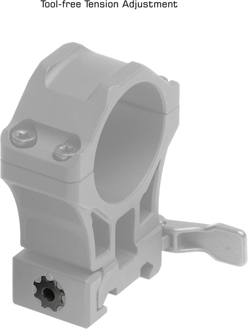 UTG ACCU-SYNC QR 30mm High Profile Scope Rings, Picatinny, Black - Image 3